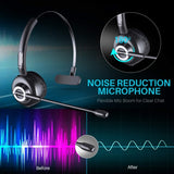 Over The Head Wireless Headphone with Boom Microphone - Black - D85