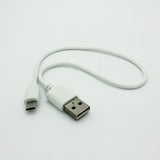 1ft Micro USB Cable Charger Cord - TPE - White - Fonus M91