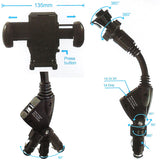 Car Mount for DC Charger Lighter Socket - 2-Port USB - Fonus D52