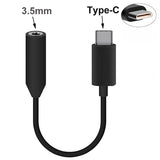 Mono Earphone with USB-C Adapter - Single Earbud - Black - Fonus T22