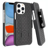 Belt Clip Case and 3 Pack Screen Protector Swivel Holster Tempered Glass Kickstand Cover 9H Hardness Anti-Glare - ZDA54+3Z31