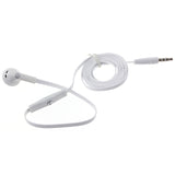 Mono Earphone 3.5mm Headphone - Flat Wired - Single Earbud - White - Fonus J87