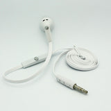 Mono Earphone 3.5mm Headphone - Flat Wired - Single Earbud - White - Fonus J87