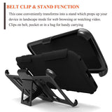 Hybrid Case Rugged Holster Swivel Belt Clip - DropProof - Defender - Black - Selna C86