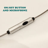 Hi-fi Sound Headphones 3.5mm Earphones -Metal Earbuds - Silver - Fonus G94