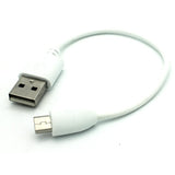 Short Micro USB Cable Charger Cord - TPE - White - Fonus C25