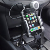 FM Transmitter Car Mount DC Charger Socket Holder - Handsfree Mic - Fonus J47