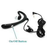 Behind The Ear Headphones Single Earphone with Microphone - Black - Fonus K57