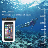 IPX8 Waterproof Case Underwater Transparent Cover - Touch Screen - M - Clear - Fonus A47 94-4