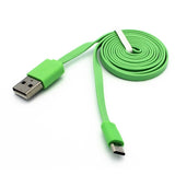 3ft Micro USB Cable Charger Cord - Flat - Green - Fonus G67