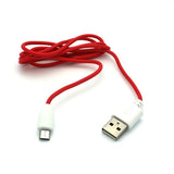3ft Micro USB Cable Charger Cord - TPE - Red - Fonus C17