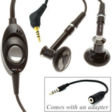 Verizon 2.5mm Earphones with 3.5mm Headphones Adapter - Black