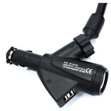 Car Mount for Lighter DC Charger - Dual USB Port - Extra Socket - Fonus D69