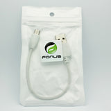 Short Micro USB Cable Charger Cord - TPE - White - Fonus C25