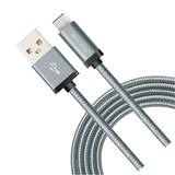 10ft USB-C Cable Charger Cord - Braided - Gray - Fonus D86 948-1