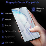 Samsung Galaxy Note 10 Plus - Tempered Glass Screen Protector - 3D Curved - Full Cover - Fingerprint Unlock