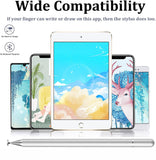 Stylus Touch Screen Pen Fiber Tip Aluminum Lightweight Silver Color - ZDZ81