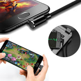 6ft USB-C Cable Charger Cord -90 Degree Right Angle - Braided - Black - Fonus R31