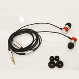 Hi-fi Sound Headphones 3.5mm Earphones -Metal Earbuds - Wood Trim - Silver - Fonus F98