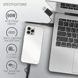 4-in-1 USB-C Cable Fast Charger Power Cord Wire USB - ZDZ48