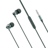 Wired Earphones Hi-Fi Sound Headphones Handsfree Mic Headset Metal Earbuds - ZDD75