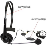 Over the Head Headphone Single Earphone 3.5mm - Boom Microphone - Black - Fonus M03