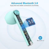 TWS Earphones Wireless Earbuds Headphones True Stereo Headset - ZDXYG