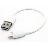Short Micro USB Cable Charger Cord - TPE - White - Fonus C25