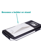 Leather Case Luxury Wallet Cover Credit Card ID Slot Stand - White - Selna N81