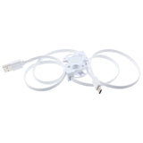 Retractable USB-C Cable Charger Power Cord - White - Fonus K08