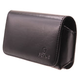 Leather Case Belt Clip Swivel Holster Cover - LCASE19 - Black - Fonus E55 24-1
