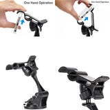 Car Mount Holder for Dash Windshield - Easy One Hand Operation - Fonus M86