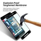 Google Pixel 2 - Tempered Glass Screen Protector - HD Clear - Curved - Full Cover