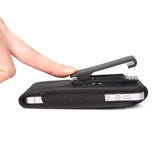 Leather Case Belt Clip Swivel Holster - Vertical Cover - LCASE31 - Black - Fonus M02