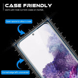 Samsung Galaxy S20 - Tempered Glass Screen Protector - 3D Curved - Full Cover - Fingerprint Unlock