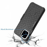 Case Holster Combo Swivel Belt Clip - Shockproof - Kickstand - Black - Fonus M27