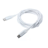 10ft USB-C to Type-C PD Cable Charger Cord - Braided - White - Fonus R21