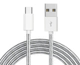10ft USB-C Cable Charger Cord - Braided - White - Fonus B62 882-1