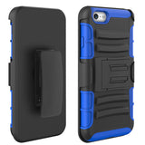 Hybrid Case Rugged Holster Swivel Belt Clip - DropProof - Defender - Blue - Selna N06