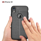 Ultra Slim TPU Leather Case Cover - Shock Absorbent - Black - Fonus L27