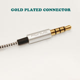 Hi-fi Sound Headphones 3.5mm Earphones -Metal Earbuds - Silver - Fonus G94