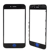 Outer Front Glass Lens Replacement with Bezel Frame for iPhone 6S - Black - L50