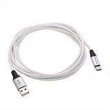 6ft USB-C Cable Charger Cord - Braided - White - Fonus R09