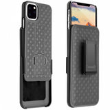 Case Holster Combo Swivel Belt Clip - Shockproof - Kickstand - Black - Fonus M90