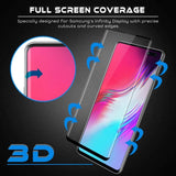 Samsung Galaxy S10 5G - Tempered Glass Screen Protector - Full Cover Curved - Fingerprint Unlock