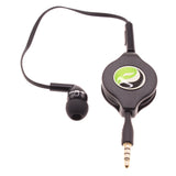 Retractable Mono Earphone 3.5mm Headphone In-Ear Single Earbud - Black - Fonus F75