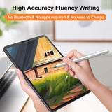 Stylus Touch Screen Pen Fiber Tip Aluminum Lightweight Silver Color - ZDZ81