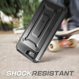 Hybrid Case Rugged Holster Swivel Belt Clip - Built-in Screen Protector - Black - Selna N33 124-6