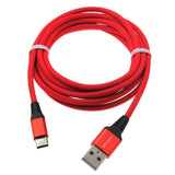Red 6ft USB-C Cable Type-C Charger Cord Power Wire Long