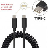 Coiled Cable USB-C to TYPE-C Fast Charger Cord - Fonus - D26